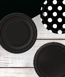 Black Coloured Themed Party Supplies | Party Save Smile